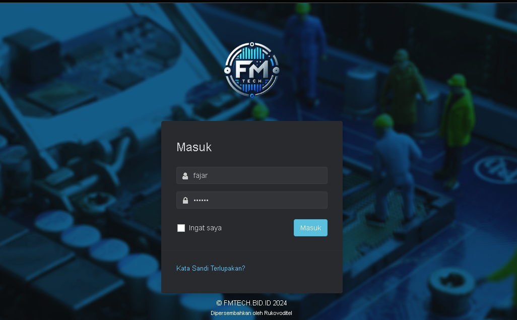 Screenshot of web app